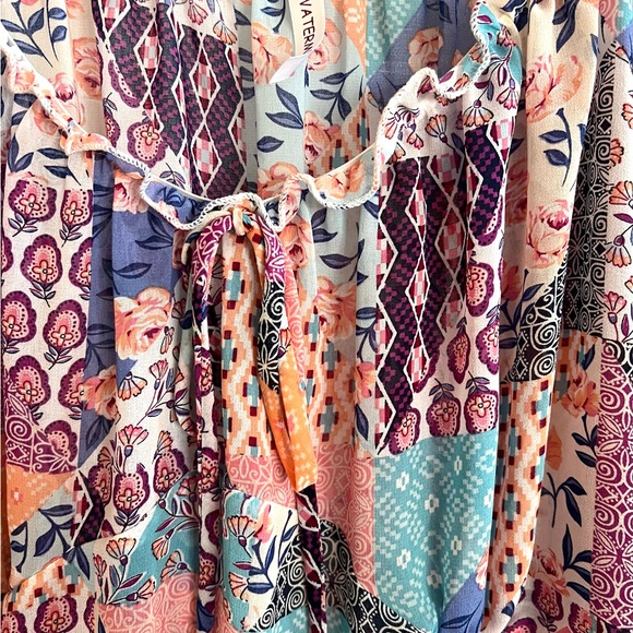 Watermelon Women’s Short Sleeve Babydoll Colorful Pastel Print Blouse Top 3XL - Picture 5 of 8